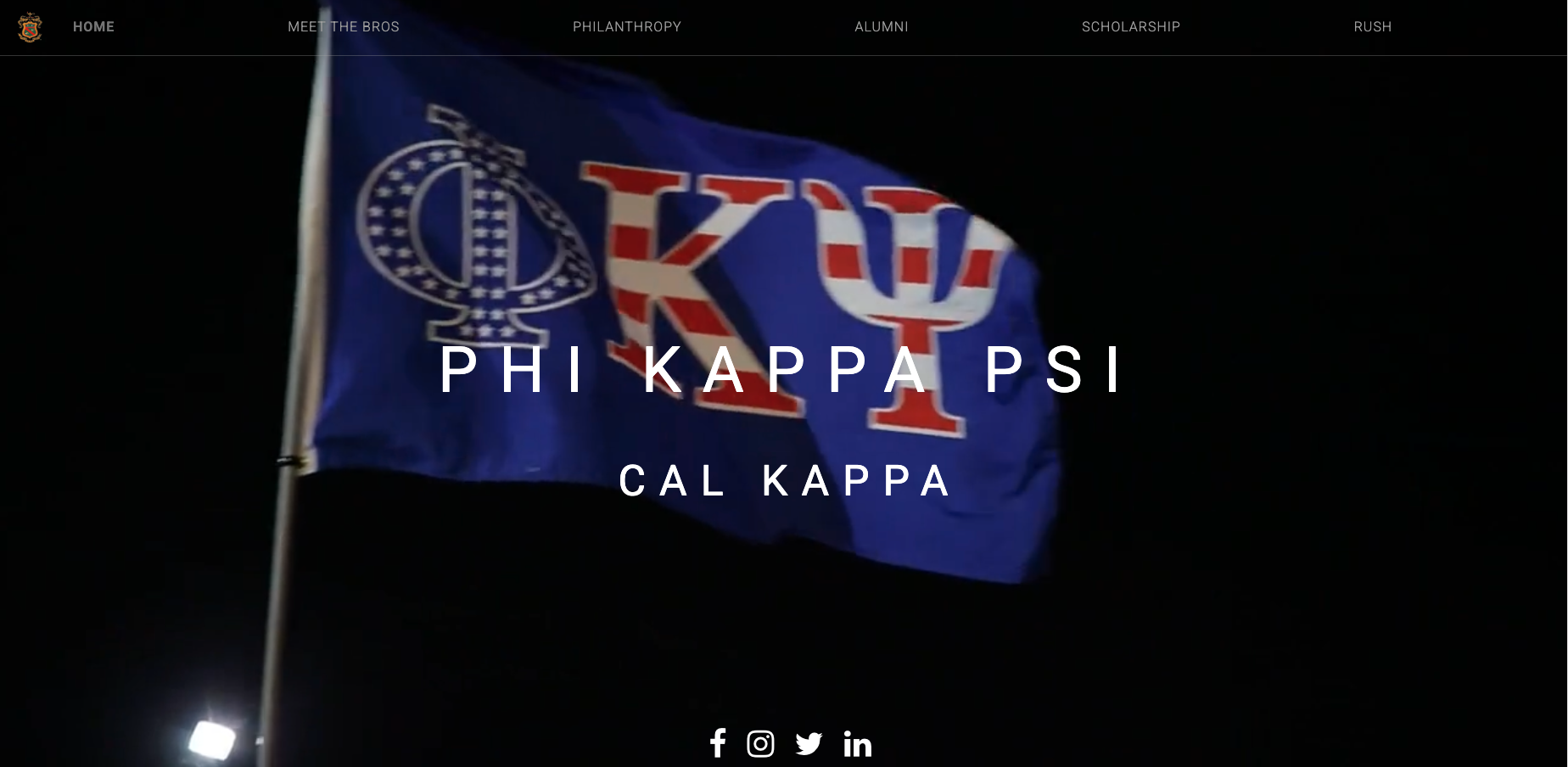 UCI Phi Kappa Psi Website screenshot